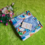 selimut carter double fleece bayi motif piknik biru