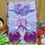 Kado Lahiran Paket Kado Bayi Baby Gift Dress Ungu Murah Meriah Cantik