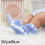 Kado sepatu bayi prewalker baby newborn 0-6bulan booties cuddleme motif stripe blue