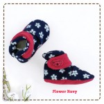 kado sepatu bayi prewalker baby newborn 0-6bulan booties cuddleme motif Flower Navy
