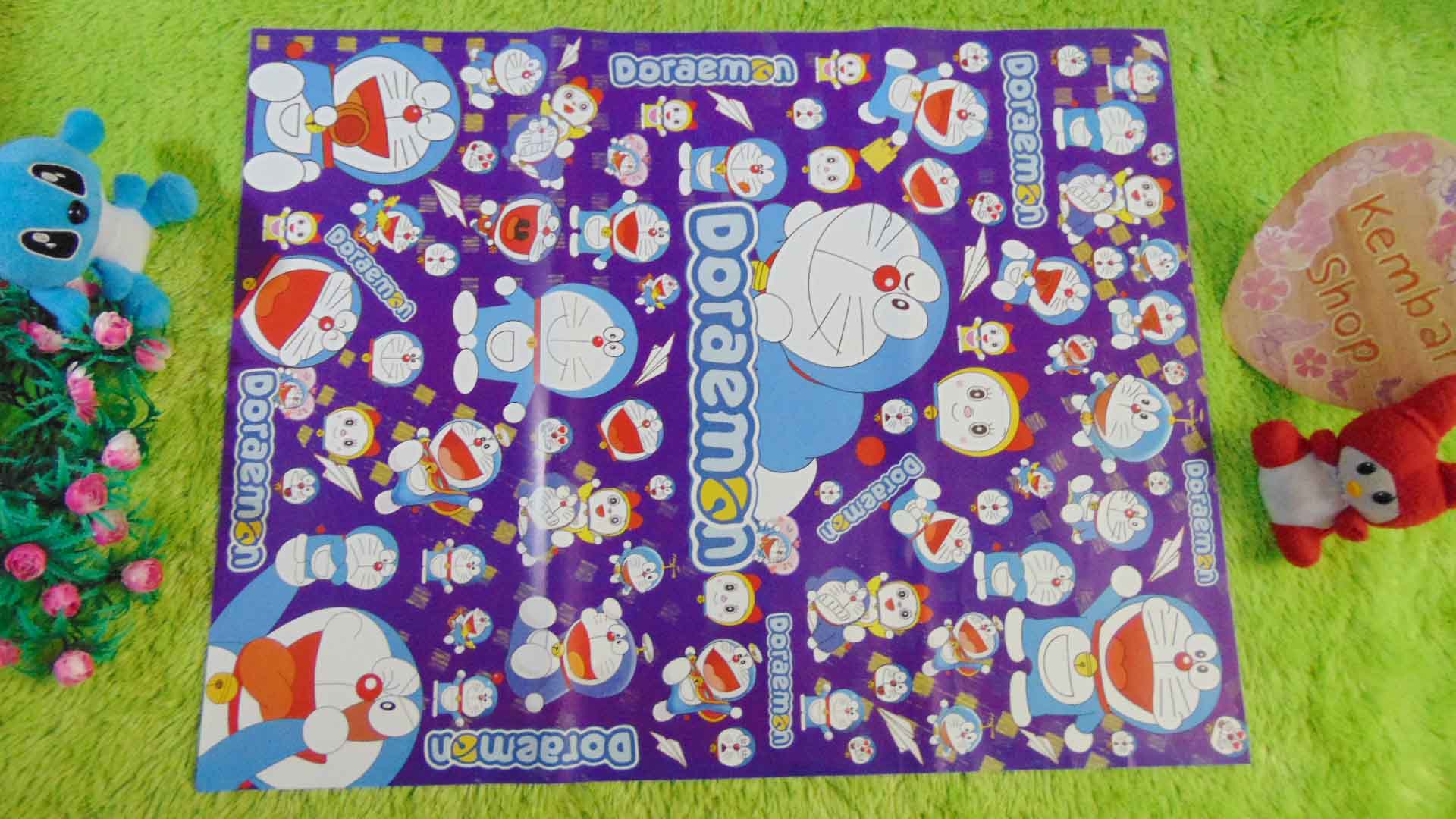 sampul kado bayi kertas kado lahiran baby gift motif Doraemon and Dorami