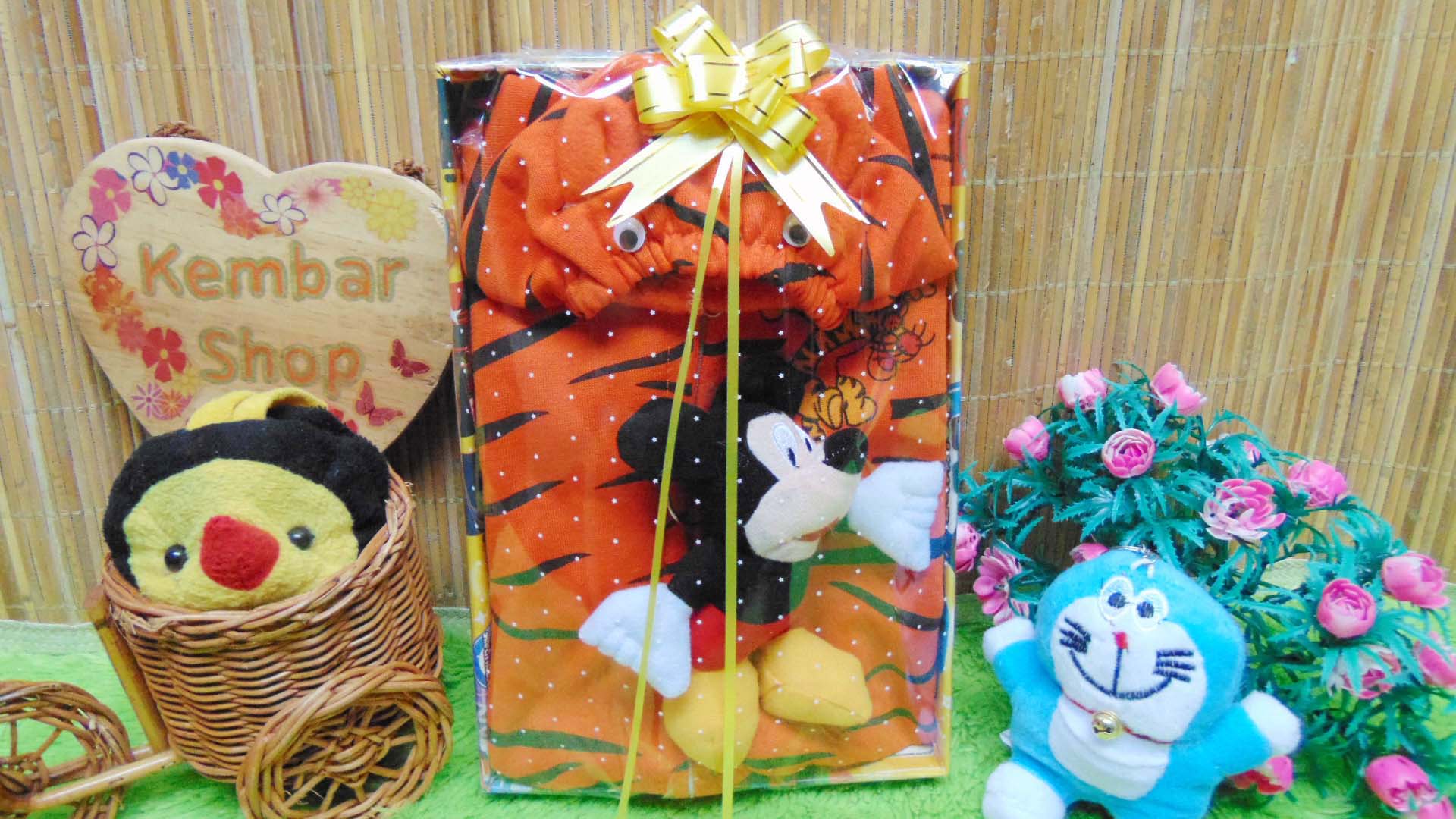 FREE KARTU UCAPAN paket kado lahiran bayi baby gift set box jaket plus boneka motif Tiger Harimau Aneka warna (2)