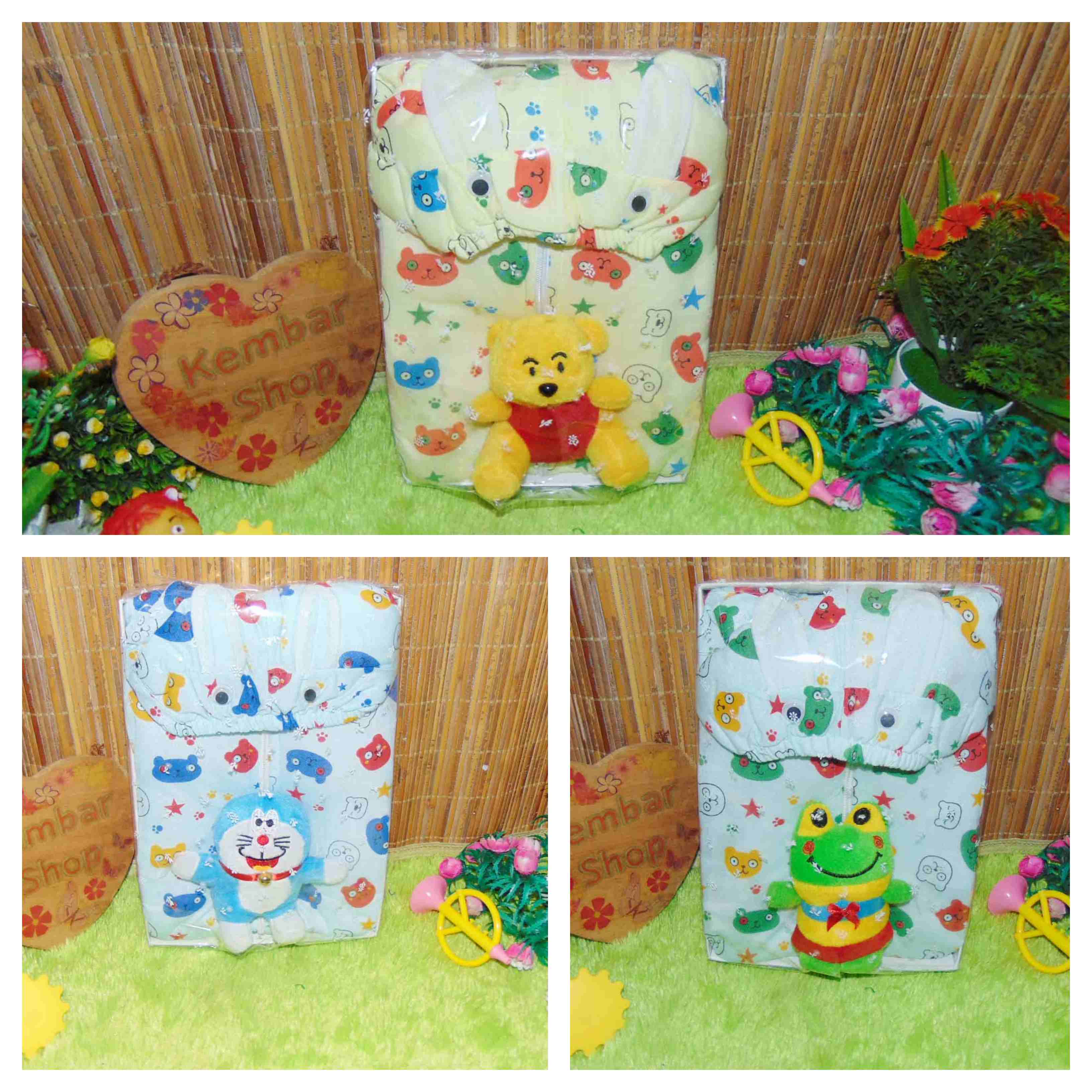 FREE KARTU UCAPAN paket kado lahiran bayi baby gift set box jaket plus boneka motif Baby Bear Beruang Aneka warna (3)