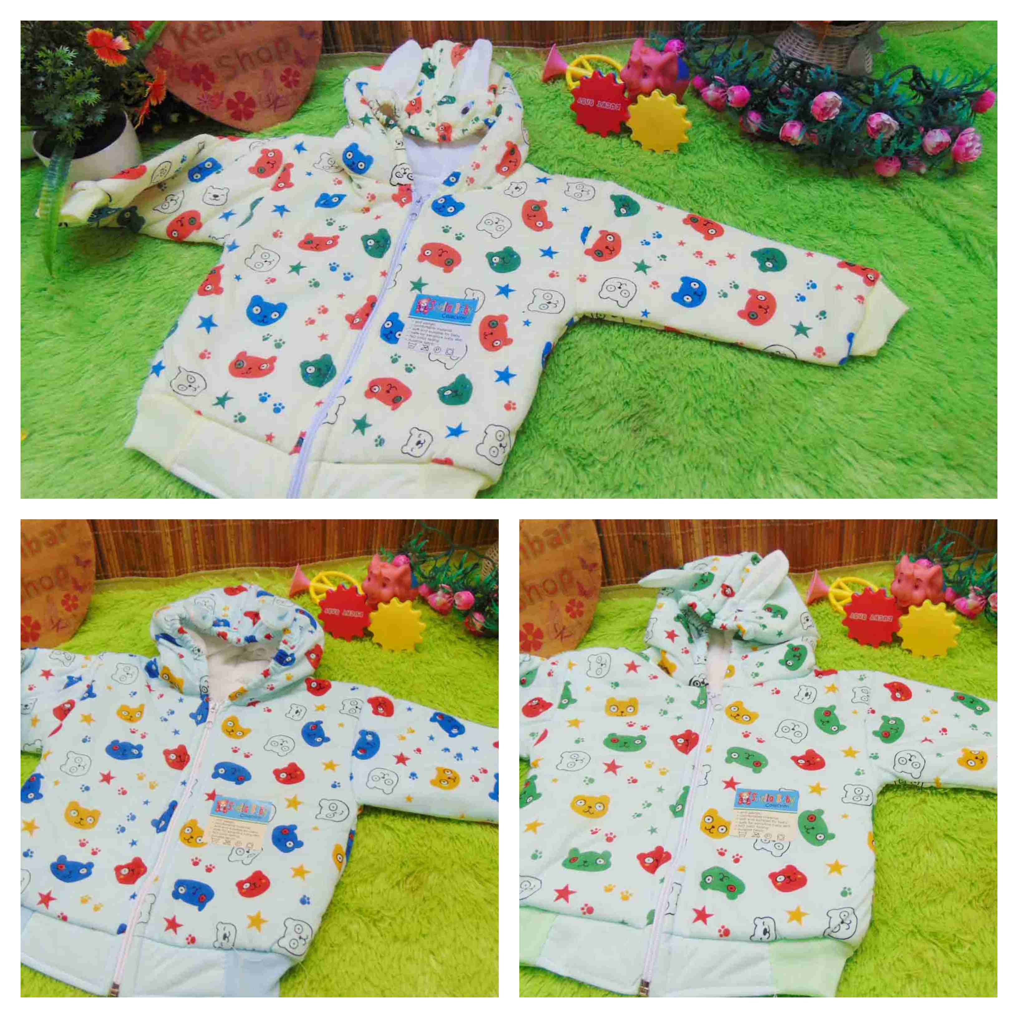 FREE KARTU UCAPAN paket kado lahiran bayi baby gift set box jaket plus boneka motif Baby Bear Beruang Aneka warna (4)