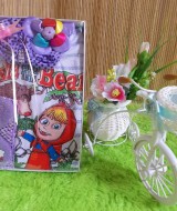 TERMURAH paket kado bayi cewek ungu-02 baby gift set 40 terdiri dari kaos bayi masha,turban polka,dan bandana cantik cocok banget buat kado