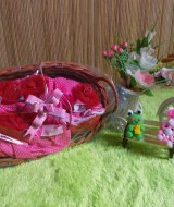 EXCLUSIVE Paket Kado Bayi Dress Boots Bayi Polka Pink 110 terdiri dari dress bayi,sepatu boots bayi,bandana cantik muat untuk usia 0-6 bulan