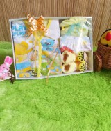 TERLARIS paket kado bayi newborn gift set SERBA KUNING HEMAT BANGET Rp 42.000 terdiri dari baju,celana,kaos kaki boneka,dan slaber - hemat banget untuk kado bayi