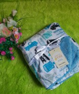 selimut carter double fleece bayi motif kendaraan biru 60 bahan tebal dan lembut banget cocok juga untuk kado (1)