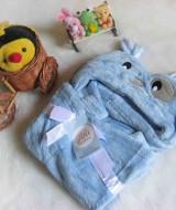 selimut carter double fleece bayi Koala Biru 60 bahan tebal dan lembut banget dan ada tutup kepala, cocok juga untuk kado