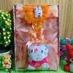 Paket Kado Bayi Baby Gift Dress Peach Hello Kitty Series
