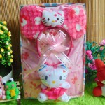 kado Lahiran Paket Kado Bayi Baby Gift Dress Soft Pink Hello Kitty Series