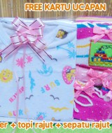 foto utama - Hadiah Baby Gift Kado Lahiran Bayi Newborn Box Paket Jumper Bayi n Rajut Pink (2)