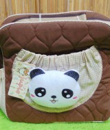 kado lahiran bayi baby gift tas perlengkapan bayi panda lucu cokelat