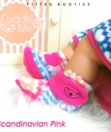 kado sepatu bayi prewalker baby newborn 0-6bulan booties cuddleme motif scandinavian pink