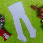Kado bayi celana panjang bayi rajut legging cotton rich lembut baby 6-12bulan anti slip polos putih