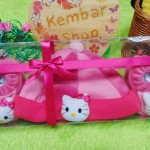 FREE KARTU UCAPAN hadiah lahiran kado bayi baby gift set topi sepatu newborn new born 0-6bulan motif hello kitty pink