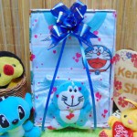 FREE KARTU UCAPAN Kado Lahiran Paket Kado Bayi Baby Gift Box Doraemon Biru 2in1