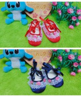 foto utama sepatu prewalker balet bayi renda bunga bahannya empuk untuk 0-6bulan
