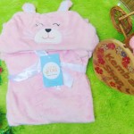 kado bayi selimut topi bulu carter double fleece animal karakter motif baby cewek perempuan