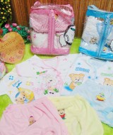FREE TAS Kado Bayi Paket 6pcs celana pop kacamata bayi plus 6pcs baju bayi newborn (2)